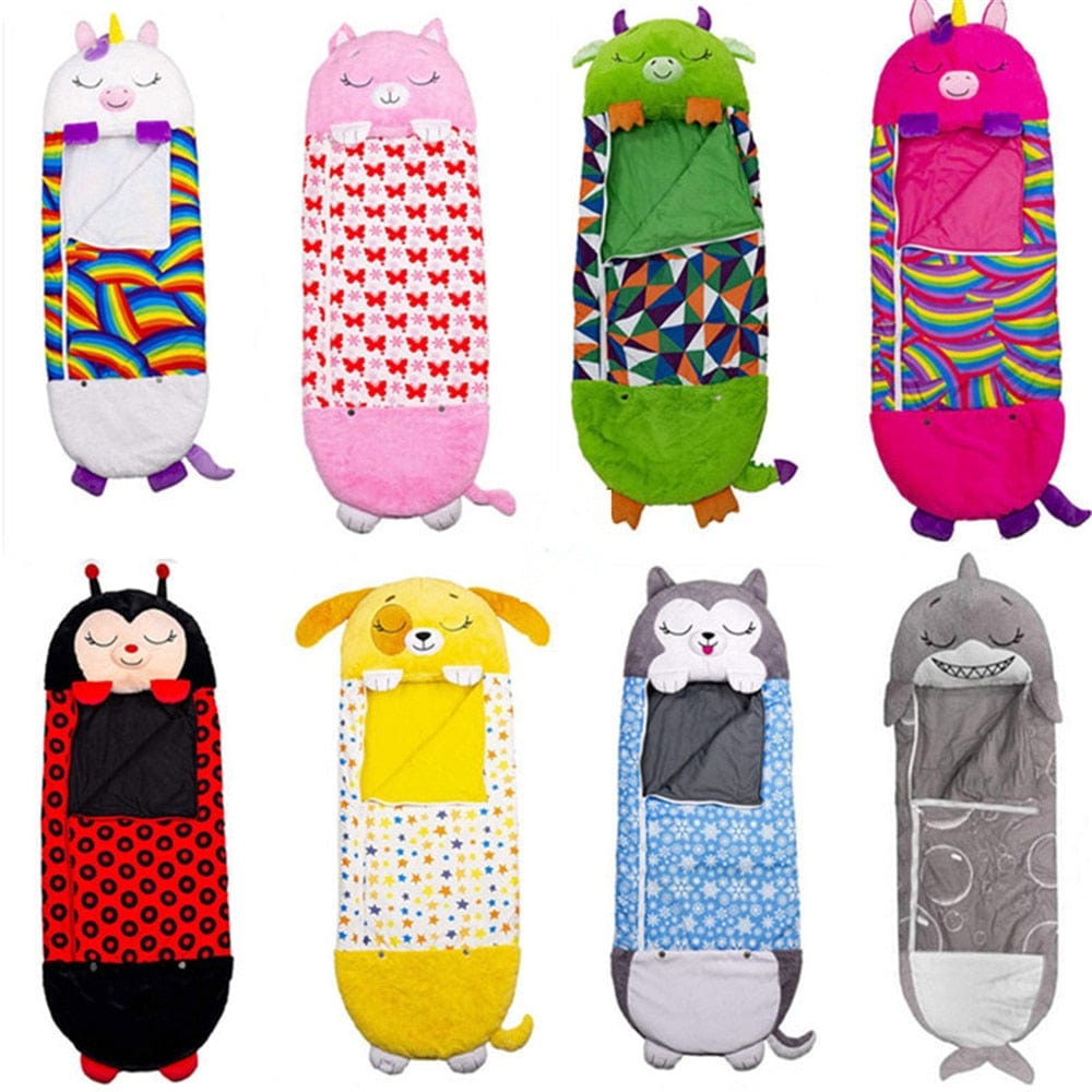 Soveposer for barn | Dyremotiv | 2-i-1-sovepose og kosepute | SnuggleBeast