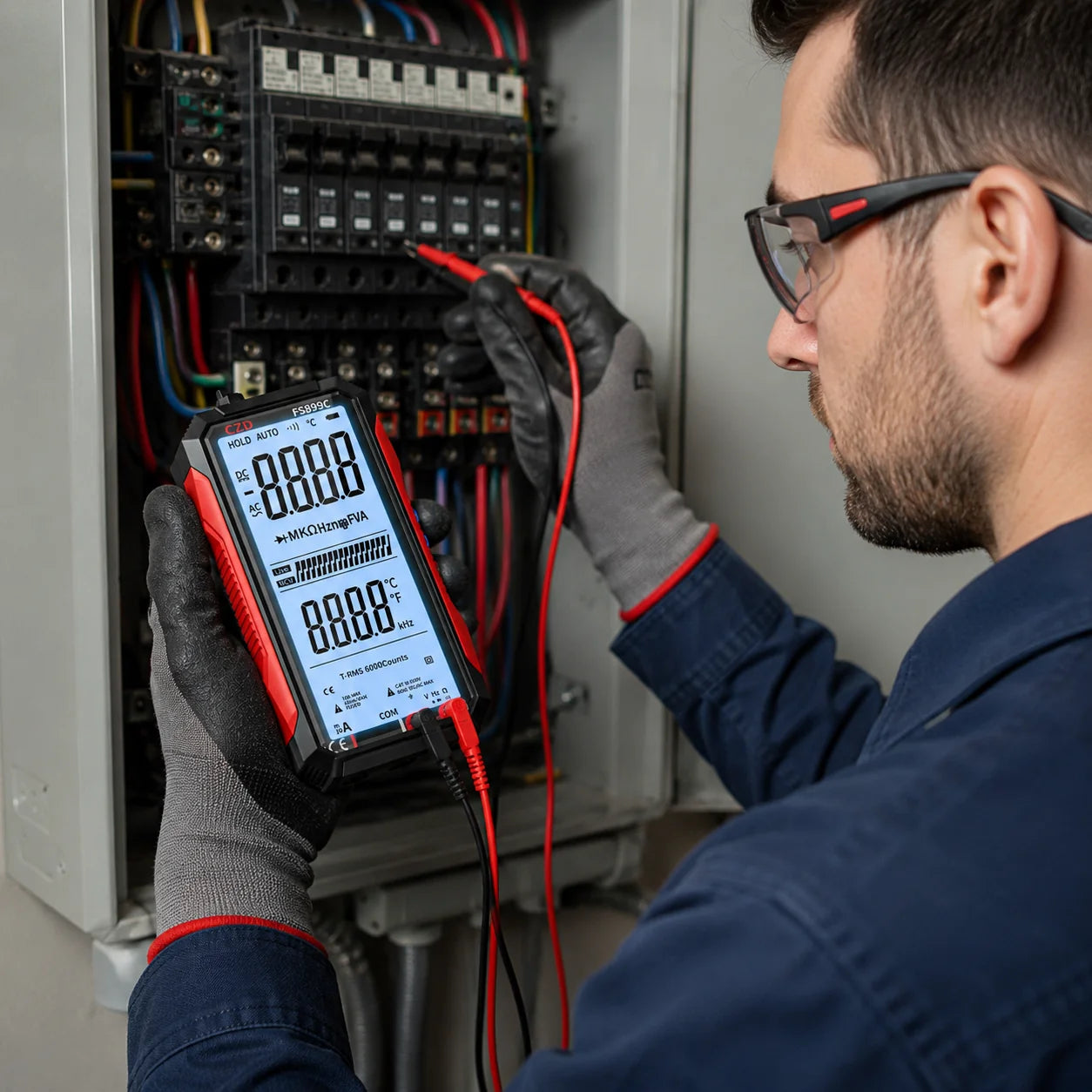 Smart-elektrisk måleinstrument | Digitalt med automatisk områdevalg | Måler spænding, strøm og modstand | MeterMate