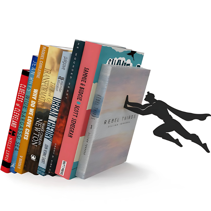 Magnetischer Superhelden-Buchstützen | Hält mehrere Bücher aufrecht | Schwebe-Effekt als Deko | FloatRead
