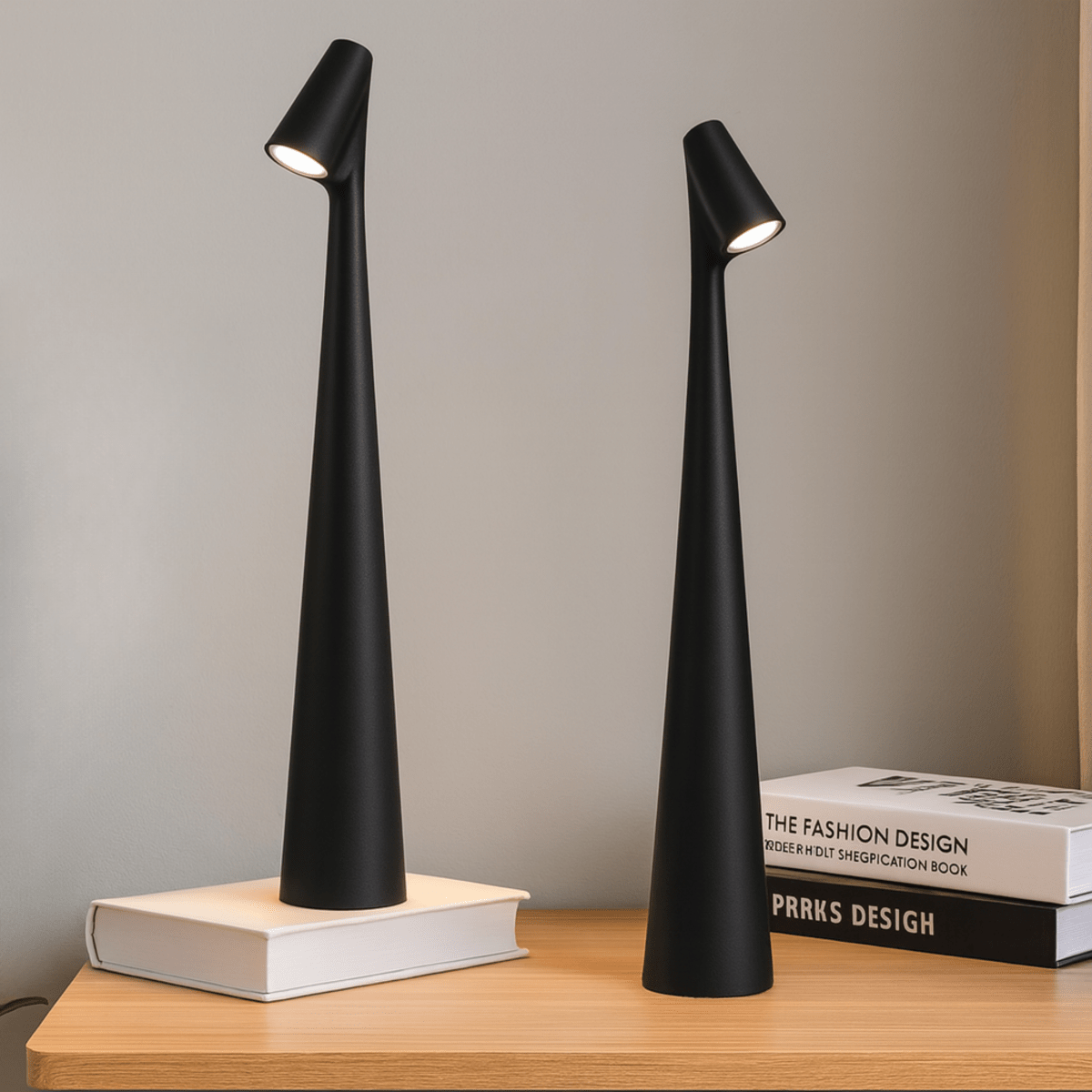 Tischlampe | Drahtlos dimmbare LED | Metallgehäuse | Wiederaufladbarer Akku mit 20 Stunden Laufzeit | Lumora