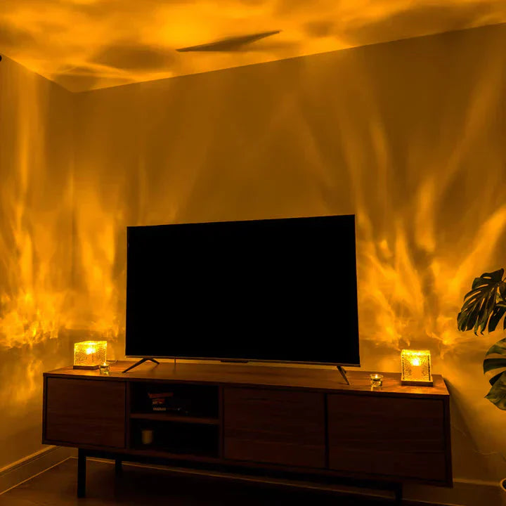 Tischlampe | LED-Stimmungslampe | 16 Farben & Farbwechsel | AuroraCube