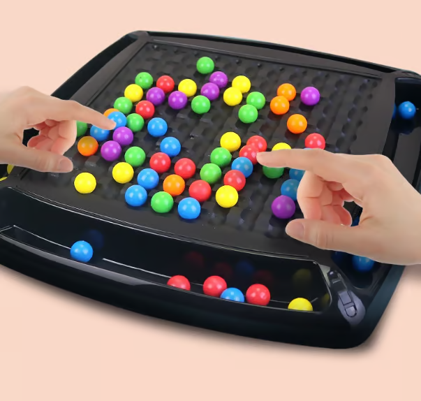 Inteligentní hra na odstraňování duhových korálků | 1-4 hráči | ABS plast s úložným pouzdrem | BeadPop