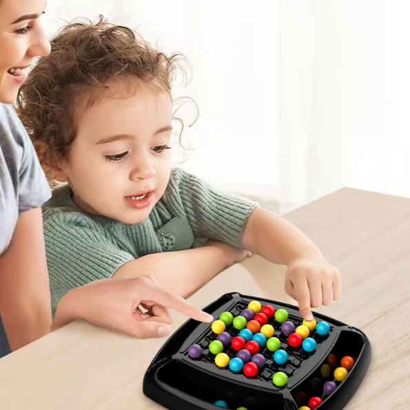 Inteligentní hra na odstraňování duhových korálků | 1-4 hráči | ABS plast s úložným pouzdrem | BeadPop