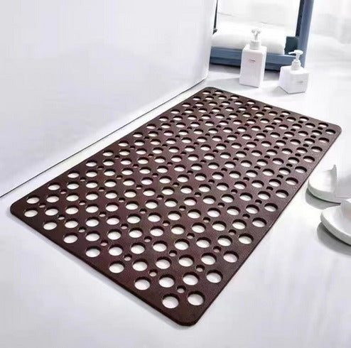 Duschmatte mit Saugnäpfen | Antibakterielles PVC| Sicherer Halt, mit Wasserablauf | SafeBath