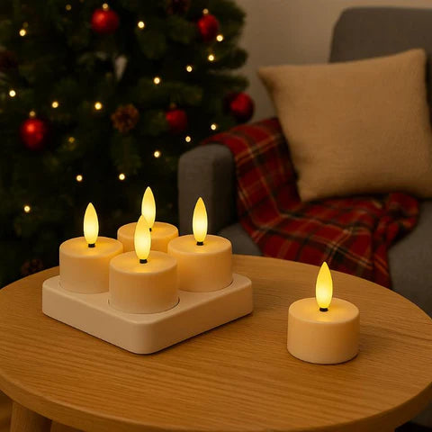 Dobíjecí svíčky bez plamene | S dálkovým ovládáním a časovačem | Nabíjení přes USB | FlameFree