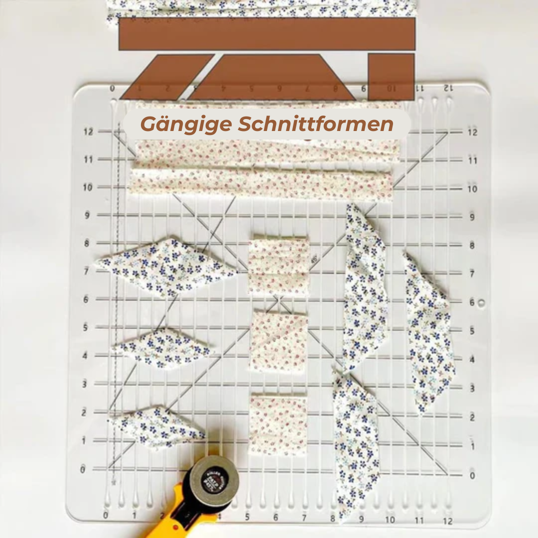 Taglia tessuti rapidamente | Fino a 6 strisce | Antiscivolo e ambidestro con tagliere | QuiltMate