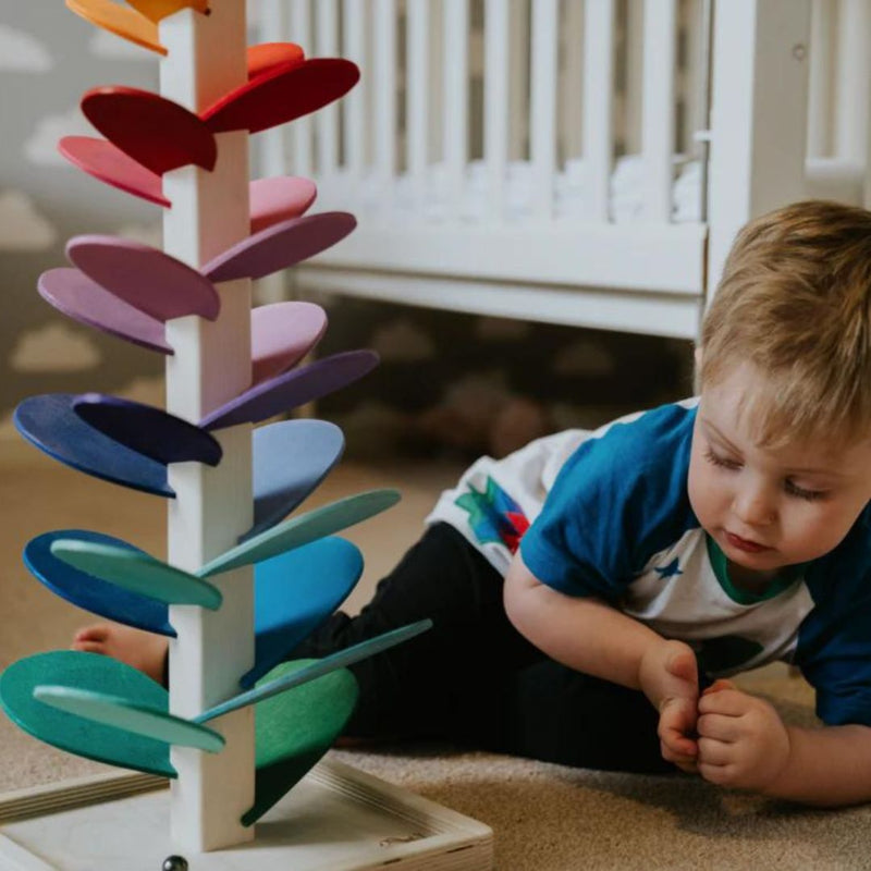 Szivárványos golyópálya | Montessori fejlesztő játék | szín- és hangeffekttel | Tumblewood
