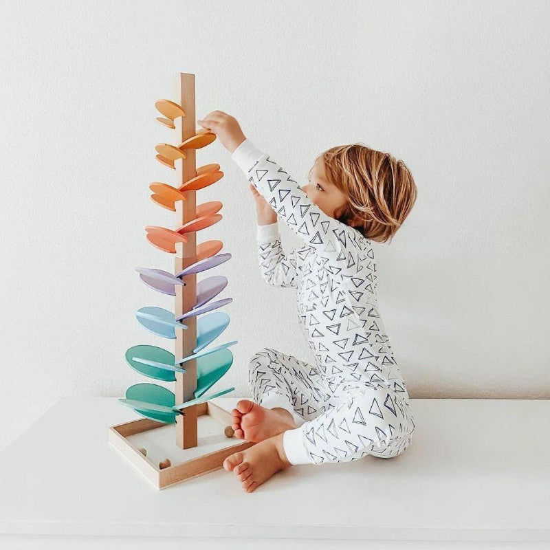 Szivárványos golyópálya | Montessori fejlesztő játék | szín- és hangeffekttel | Tumblewood
