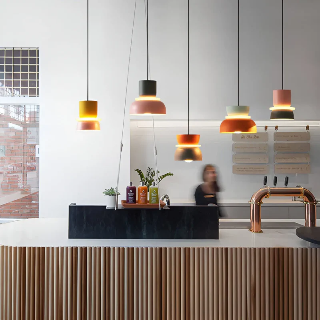 LED-pendellampe | Macaron-look | Varmt lys | Macaroon