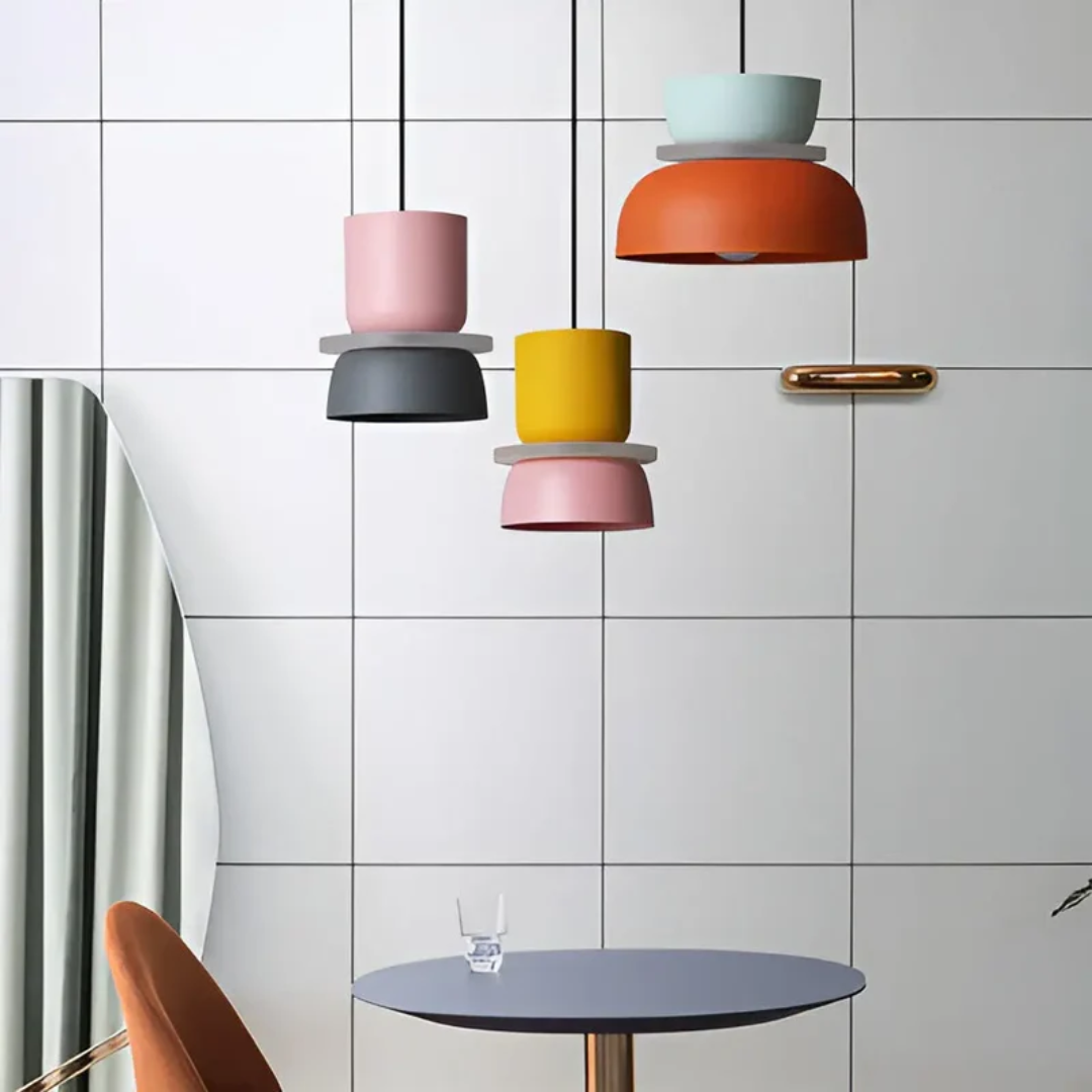 LED-pendellampe | Macaron-look | Varmt lys | Macaroon