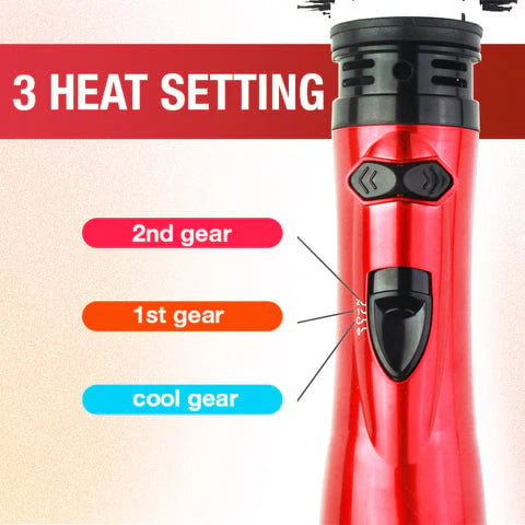 Spazzola rotante 3-in-1, styler e asciugacapelli | Tecnologia antistatica | Per capelli bagnati e asciutti | Lustrowave