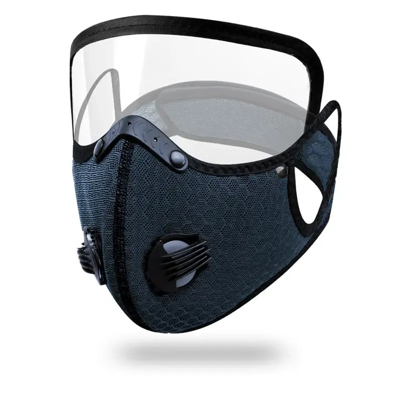 Reusable Dust Mask | with Activated Carbon Filter & Visor | Breathable & Lightweight | RideMask