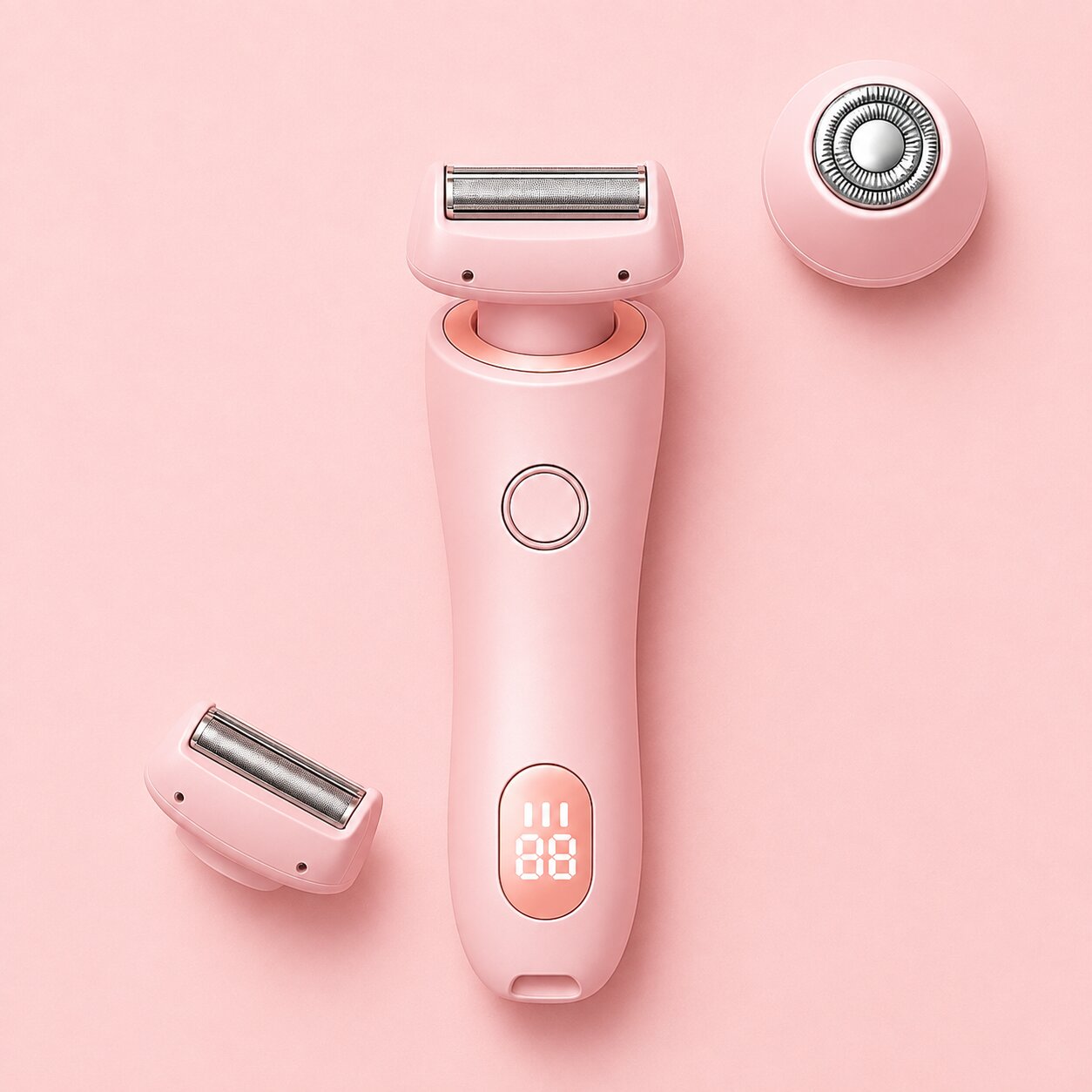 Intimrasierer für Frauen Elektrisch | 3 Wechselaufsätze | für Nass- & Trockenrasur | PureTrim