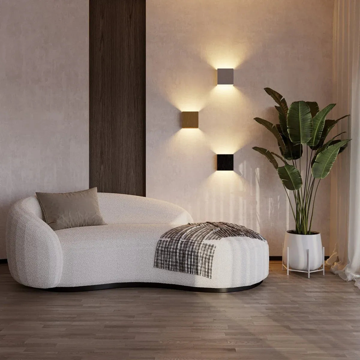 Applique murale LED | design cubique | éclairage vers le haut et le bas pour un effet mural | CubeGlow
