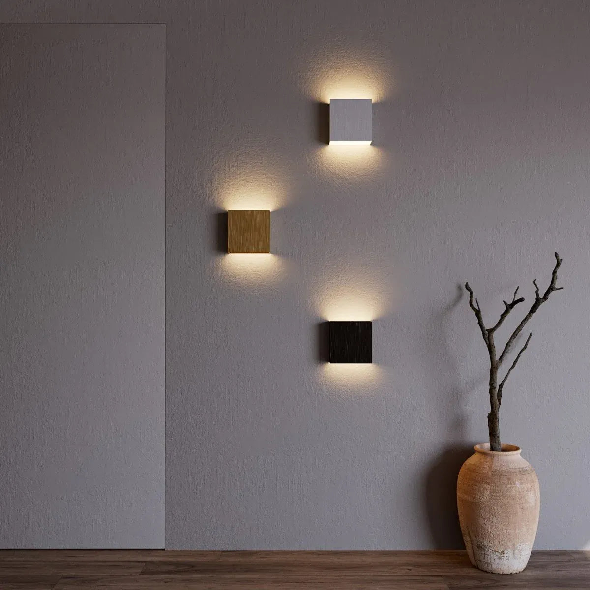 Applique murale LED | design cubique | éclairage vers le haut et le bas pour un effet mural | CubeGlow