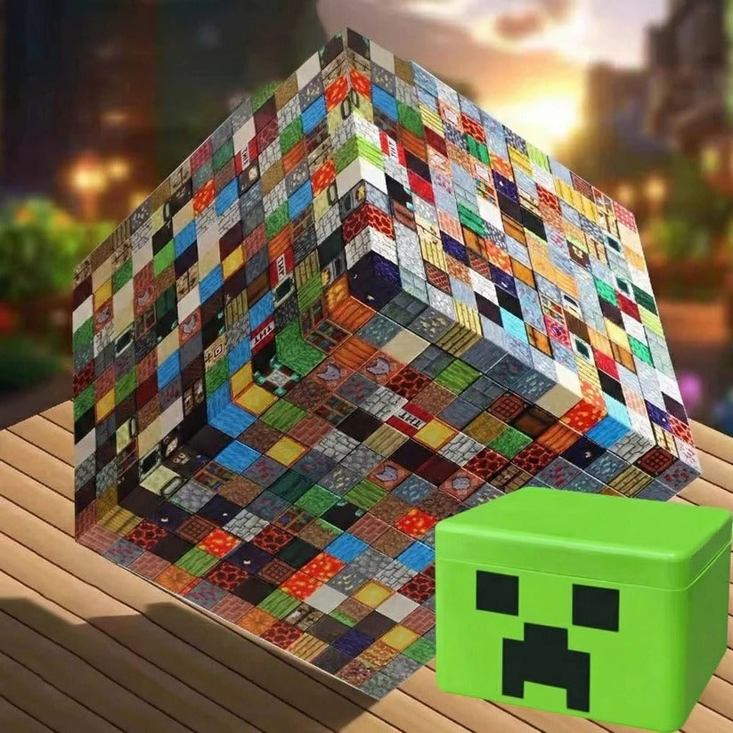 Set di blocchi magnetici per bambini | 8 lati magnetici per blocco | Con scatola portaoggetti | ClickCraft