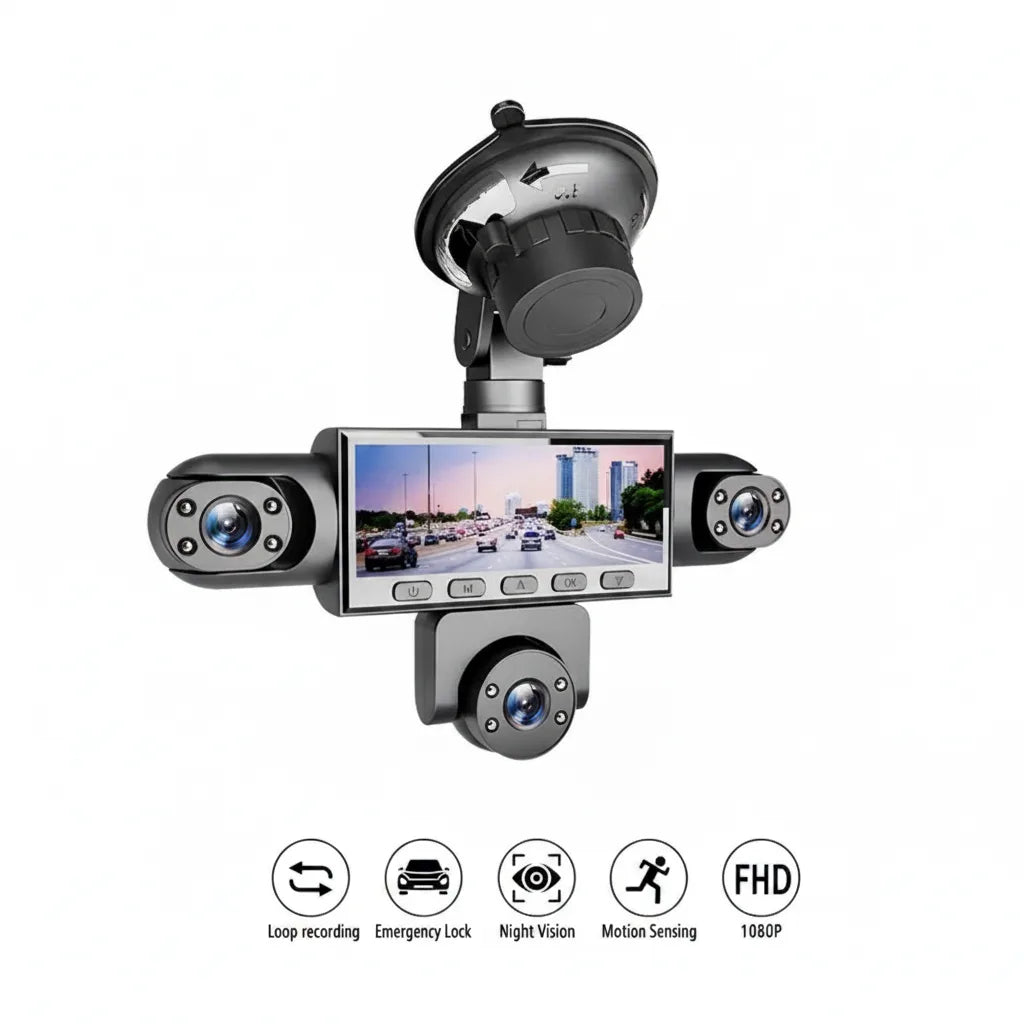 Dashcam con più telecamere e visione notturna | Sistema a 4 o 5 telecamere | Sensore G e sorveglianza parcheggio | ViewGuard