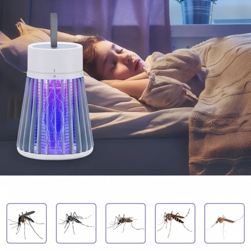 Disinfestatore per insetti con luce UV | Silenzioso sotto i 35 dB | Ricaricabile via USB | LumiTrap