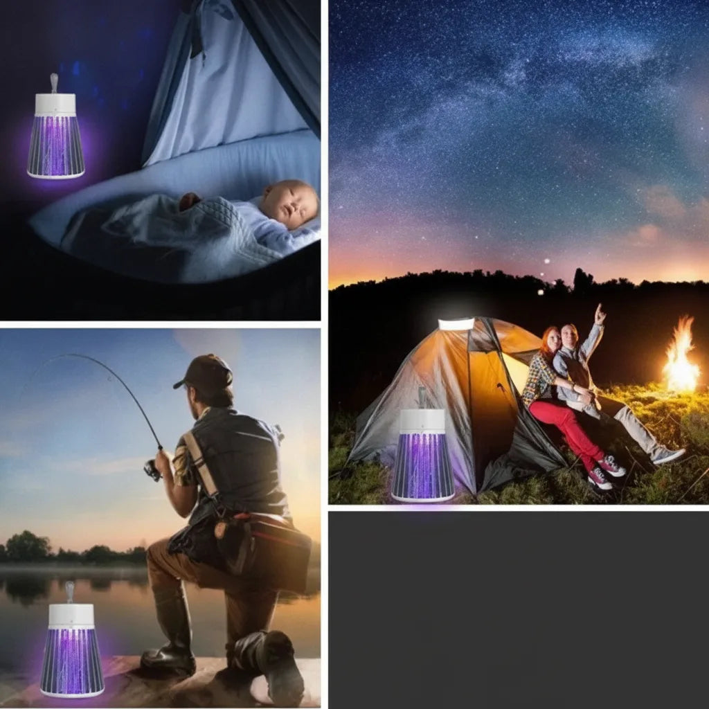 Disinfestatore per insetti con luce UV | Silenzioso sotto i 35 dB | Ricaricabile via USB | LumiTrap