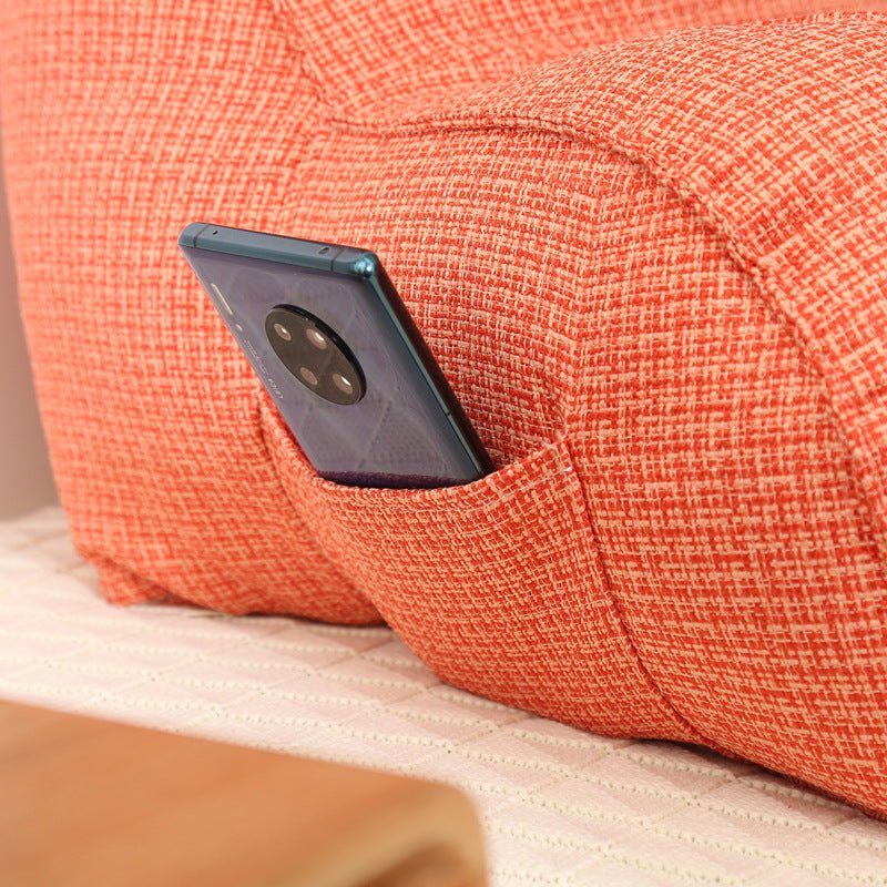 Cuscino per la schiena e cuscino da lettura | con braccioli in tessuto di lino | ergonomico per letto e divano | LoungeLean