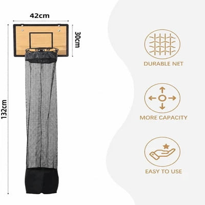 Organizador colgante de almacenamiento | Diseño de baloncesto | Para ropa y juguetes | DunkAway
