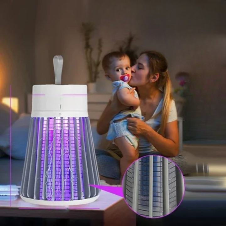 Disinfestatore per insetti con luce UV | Silenzioso sotto i 35 dB | Ricaricabile via USB | LumiTrap