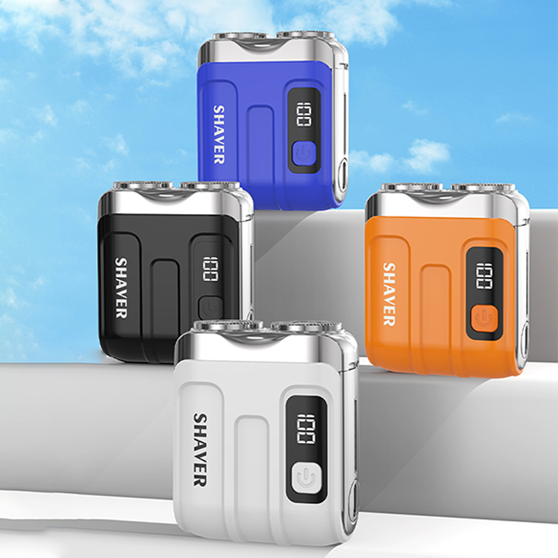 Rasoio elettrico mini portatile | Con testina doppia lama | Sensore per barba e display LED | PocketEdge