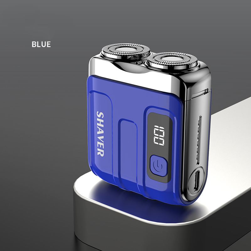 Rasoio elettrico mini portatile | Con testina doppia lama | Sensore per barba e display LED | PocketEdge