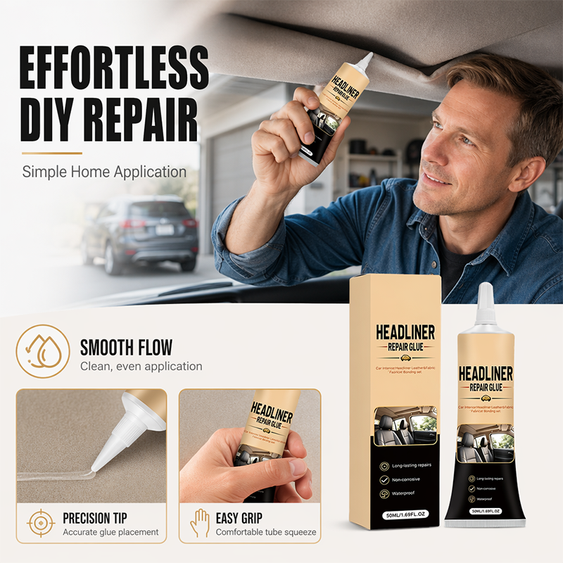 Autohimmel Reparaturkleber | Hochfest & Fleckfrei | Hitze- und Wetterfest | BondRenew