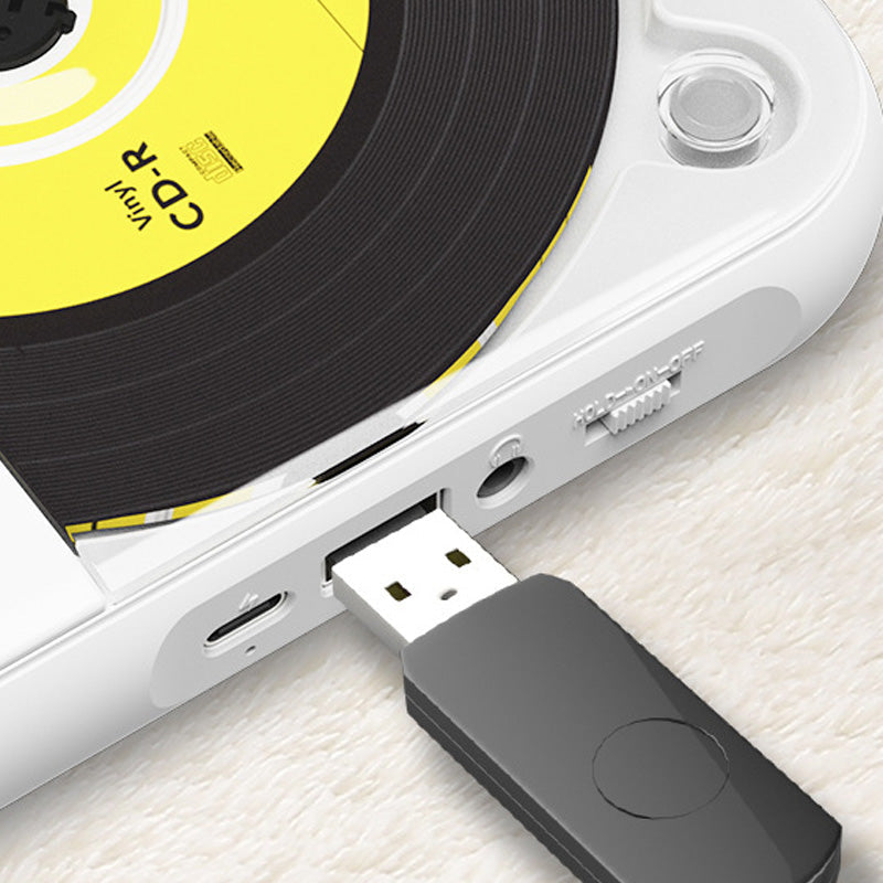 Reproductor de CD Bluetooth portátil | Transmisión inalámbrica y reproducción de CD | con mando a distancia | RetroSpin