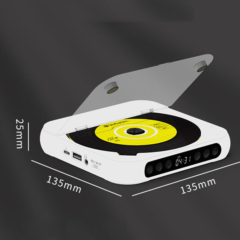 Reproductor de CD Bluetooth portátil | Transmisión inalámbrica y reproducción de CD | con mando a distancia | RetroSpin