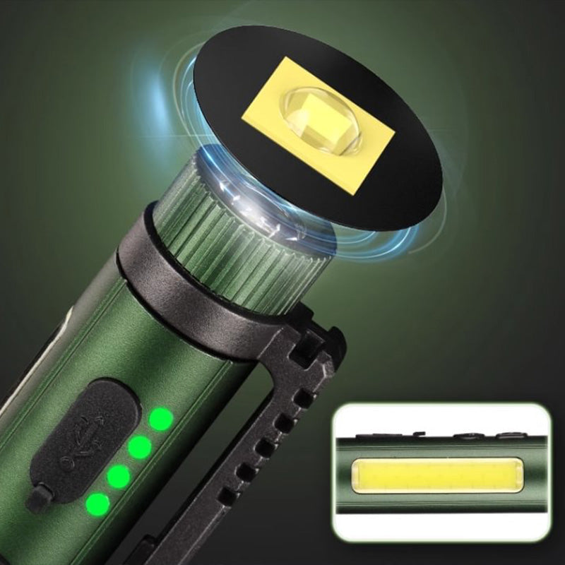 2v1 LED svítilna ve tvaru pera | Bodové a pracovní světlo | Magnetická základna a klip, indikátor nabití | LumoPen