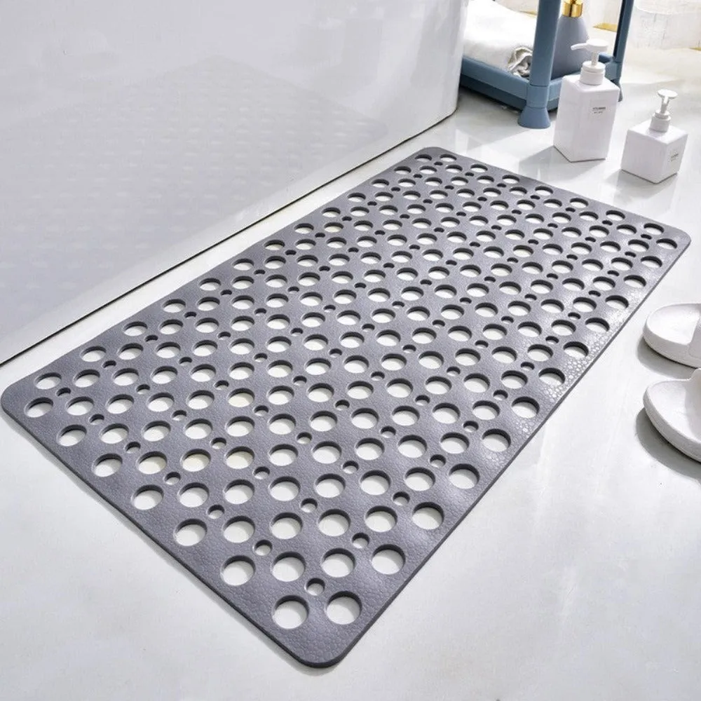 Tapis de sécurité pour salle de bain | PVC antidérapant avec trous de drainage | Évacuation rapide de l'eau | AquaGrip