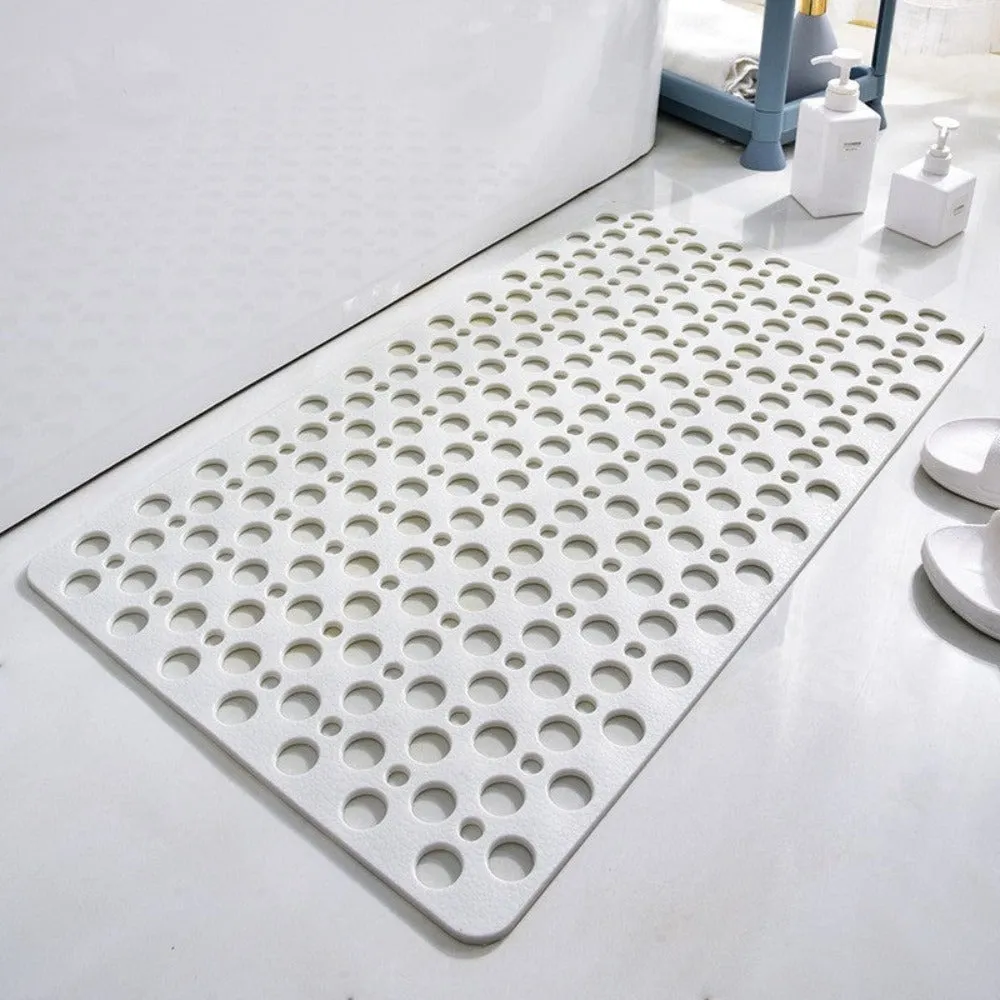 Tapis de sécurité pour salle de bain | PVC antidérapant avec trous de drainage | Évacuation rapide de l'eau | AquaGrip