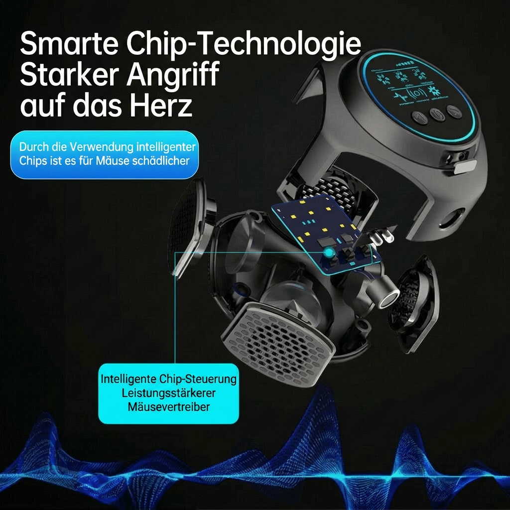 Dispositivo a ultrasuoni per allontanare vespe, api e topi | Nero o bianco | Presa elettrica | PestWave