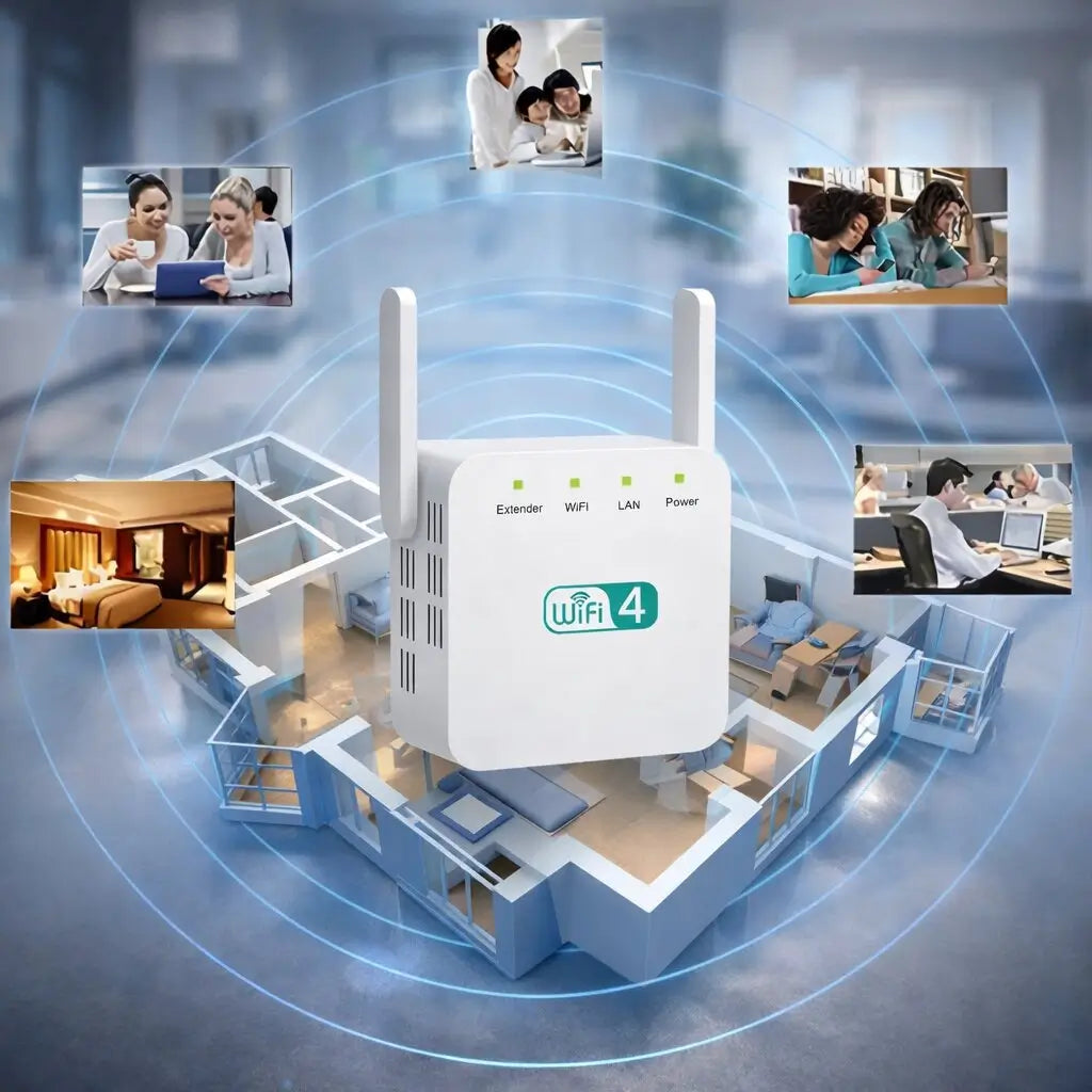 Zesilovač signálu pro Wi-Fi | Zesilovače, routery a přístupové body | Dosah až 50 m | Netboost