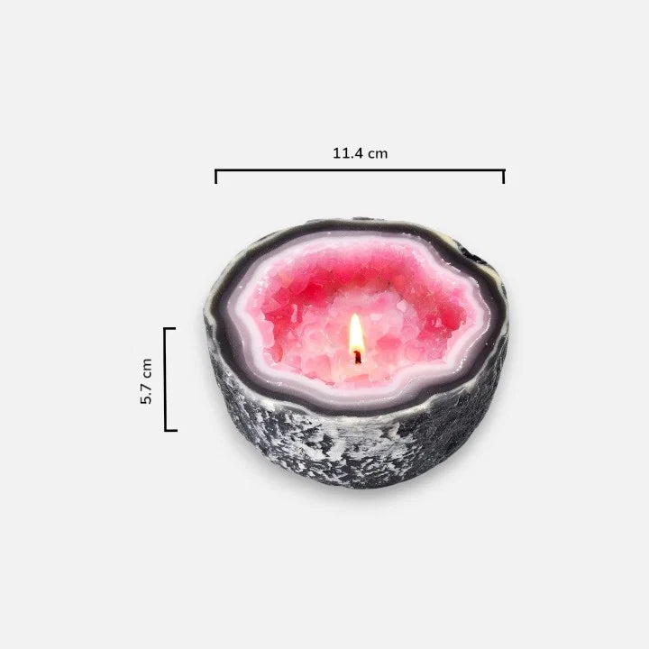 Healing Energy Candle | Geode Design | Natural Wax | StillGlow