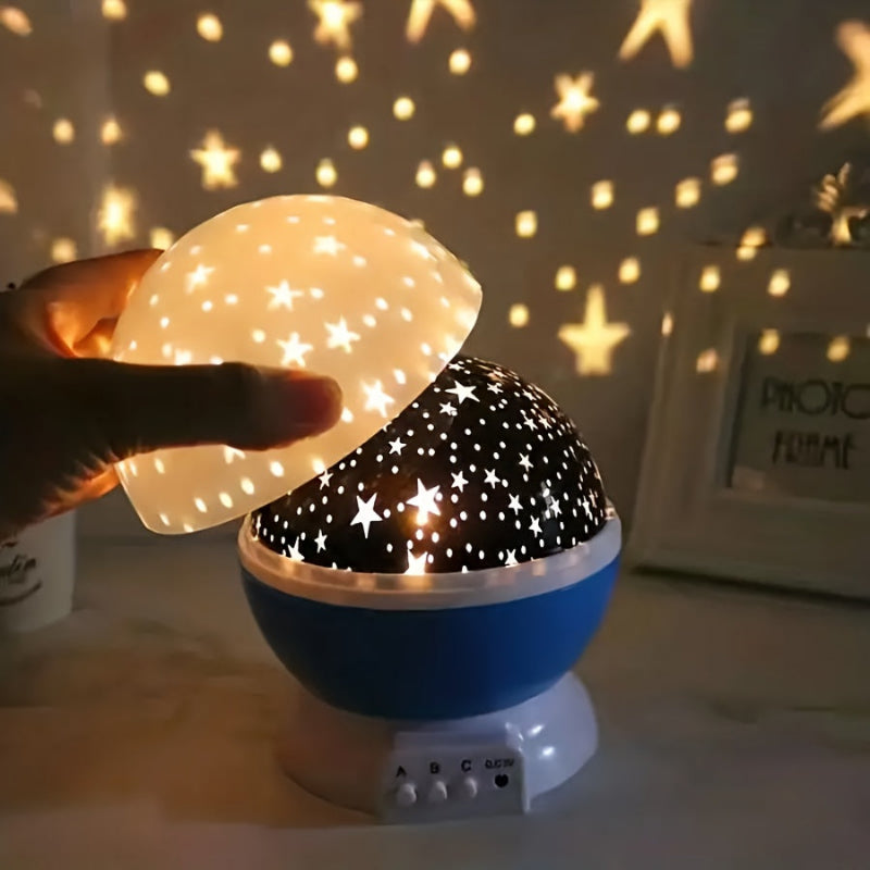 Proiector de cer înstelat la 360° | Se rotește și proiectează stele și luna | Lumină de veghe | StarDream
