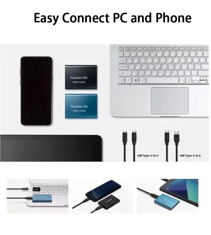 128GB Externe SSD | Lese-/Schreibgeschwindigkeiten von bis zu 550 MB/s | Stoßfest | Nexdrive