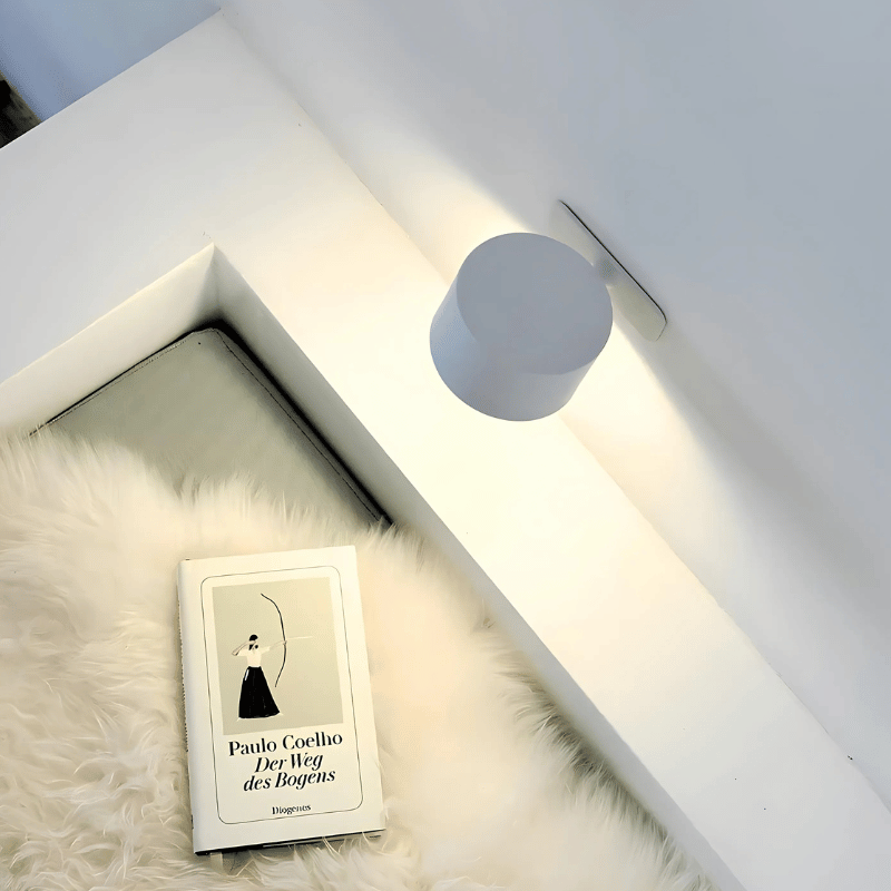 LED-Wandlampe Kabellos | 360° Drehbar | Warmes Leselicht | TwistLight