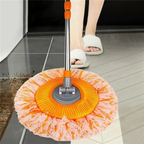 Obrotowy wielofunkcyjny środek czyszczący | Głowica 360° i teleskopowy kij | Mop z mikrofibry chenille | SwivelClean