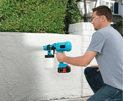 Bezdrôtová elektrická striekacia pištoľ na farbu | 3 vzory striekania | nastaviteľný prietok | SprayFlow