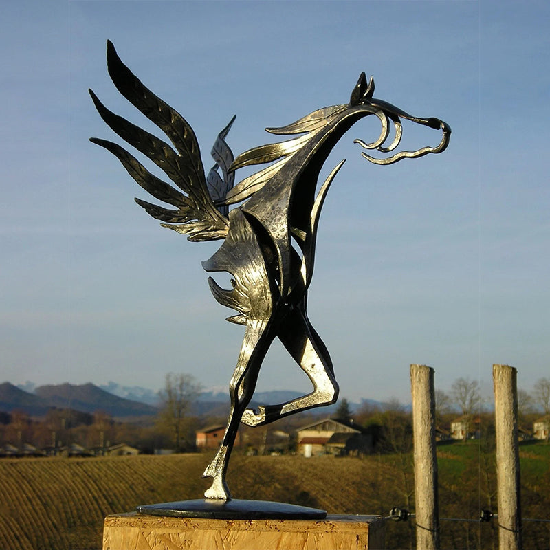 Metall Pferdeskulptur | Garten handgefertigt | Rostschutz | Sculpterra