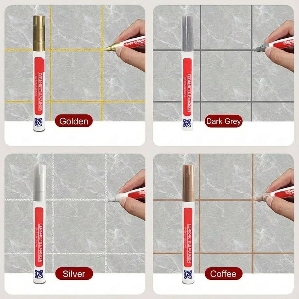 Marker do fug odporny na pleśń i wodę | Zakrywa plamy i przebarwienia | Szybko schnie | SealPen