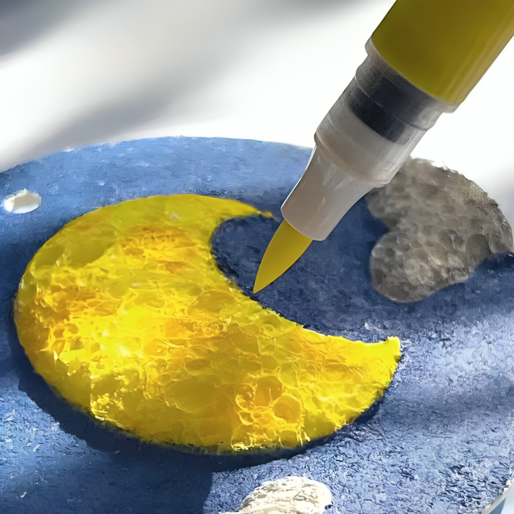 Set di pittura 3D con schiuma magica | con colori, pennelli e modelli | Creare senza sporcare | PuffArt