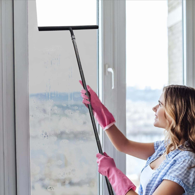Teleskop Duschabzieher | Ausziehbarem Stiel | Streifenfrei für Fenster | ReachClean