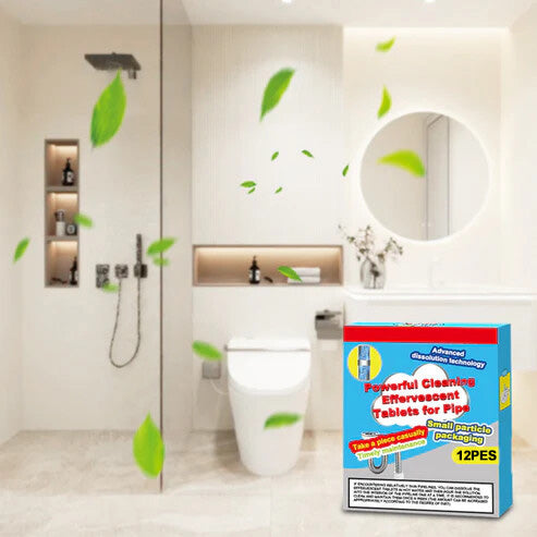 Šumivé tablety na čištění potrubí | Rozpouštějí tuk | Neutralizují zápach | DrainTab