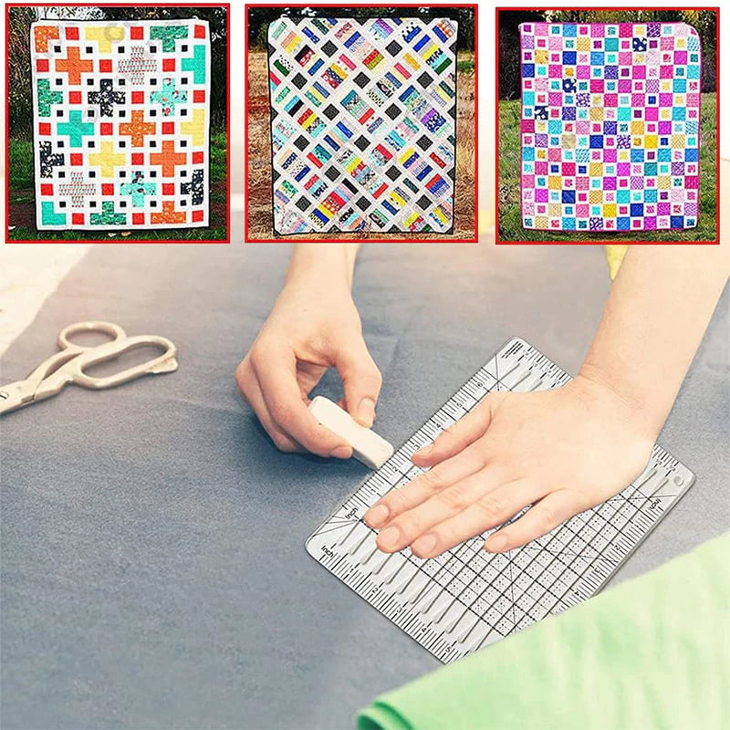 5-in-1 Quiltlineal Set | Gerade Schnitte & Winkel | Rutschfest | QuiltLine