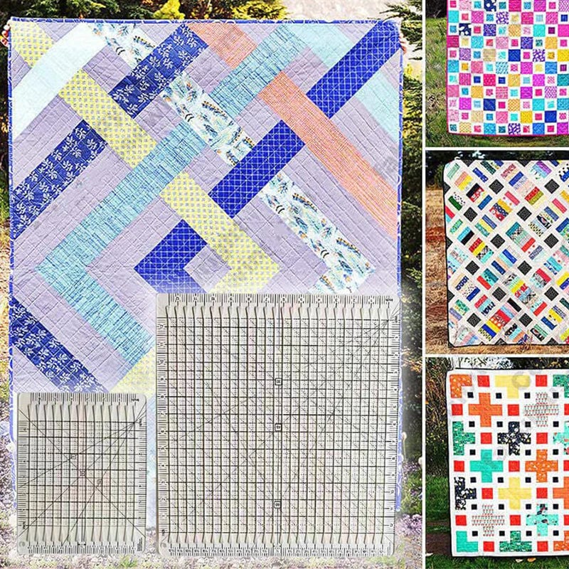 5-in-1 Quiltlineal Set | Gerade Schnitte & Winkel | Rutschfest | QuiltLine
