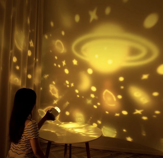 Stjerneprojektor-natlampe | Stjerner, ocean- og dyremotiver med musik og timer | Dreambeam